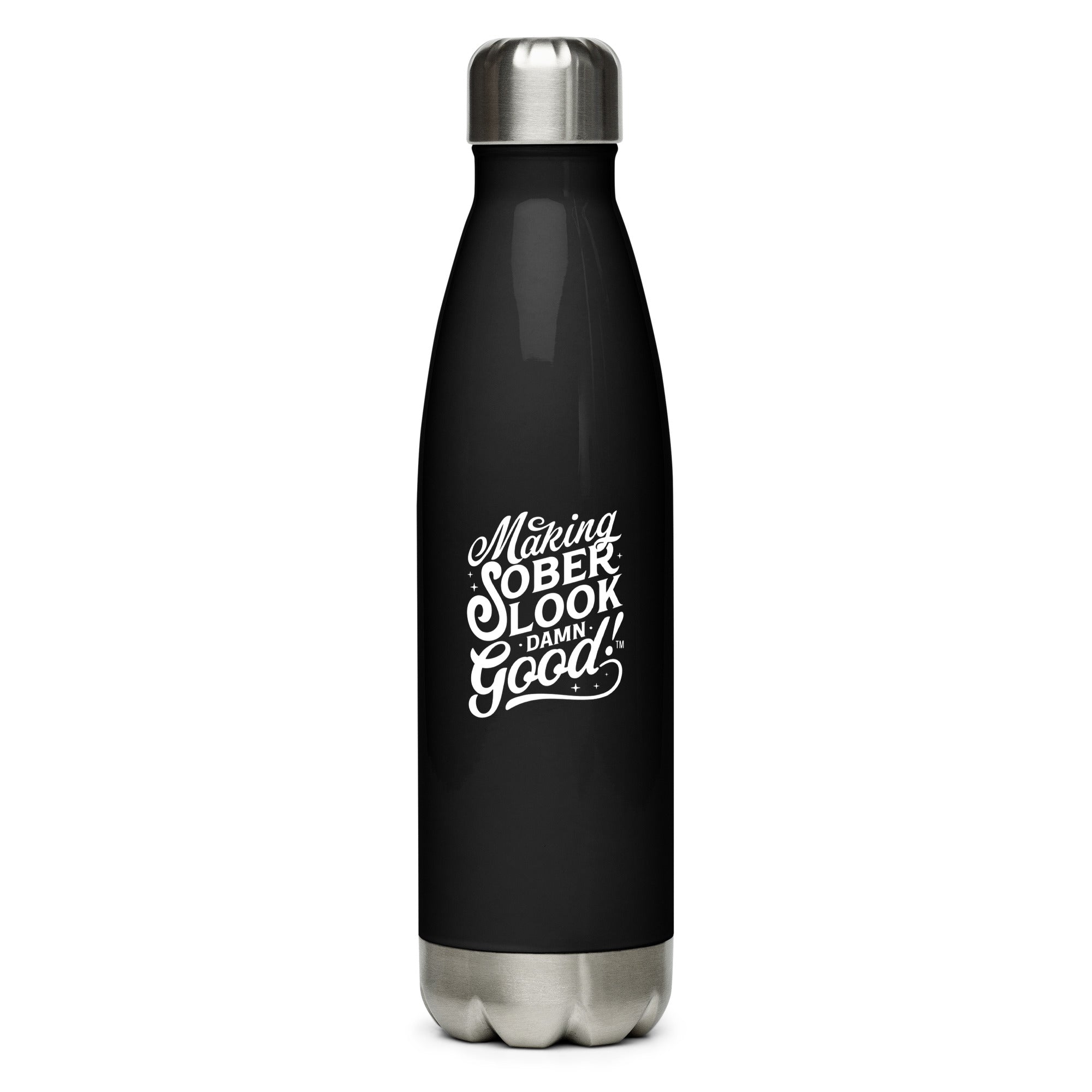 Making Sober Look Damn Good stainless steel water bottle