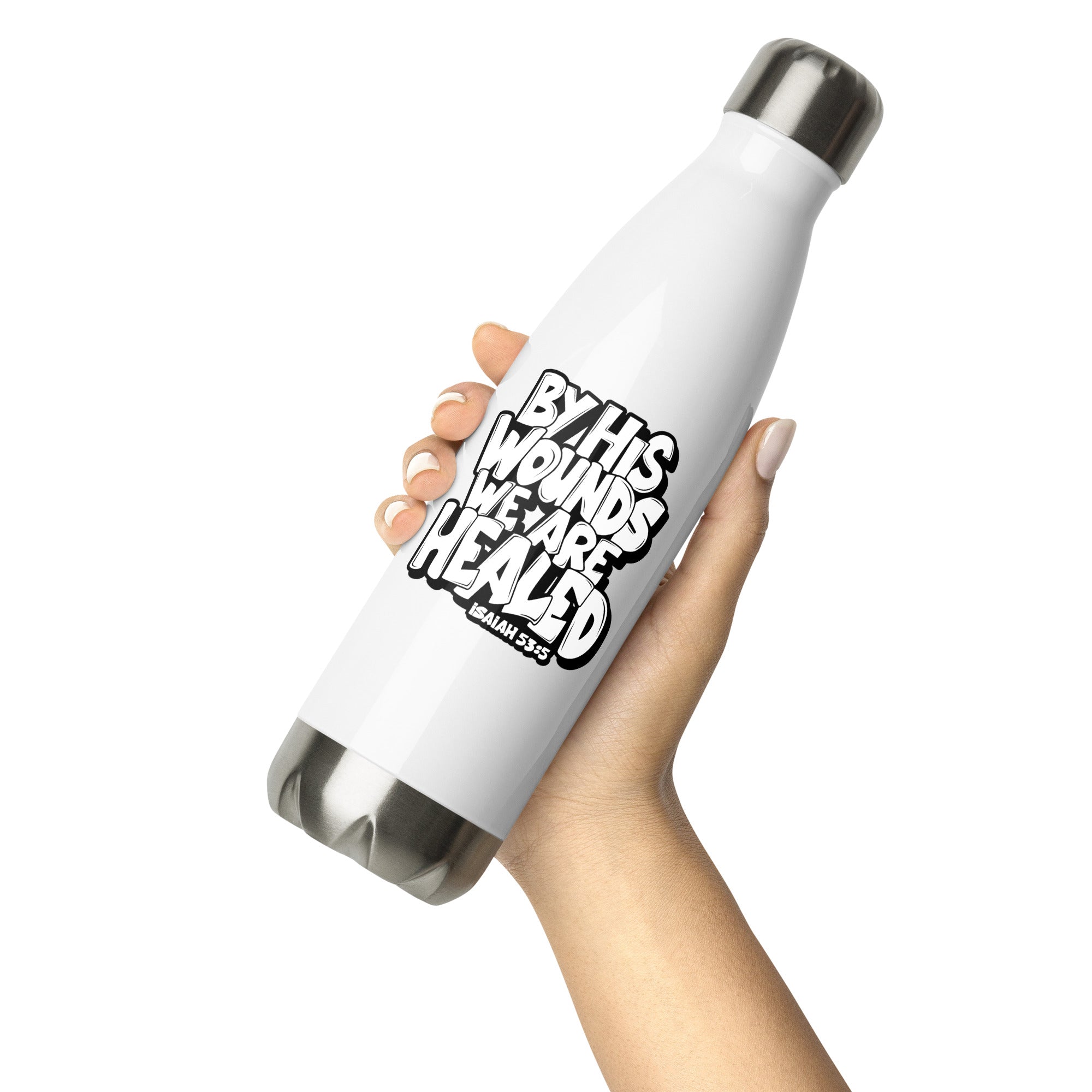 Isaiah 53:5 Insulated Stainless Steel Water Bottle – Faith & Recovery on the Go
