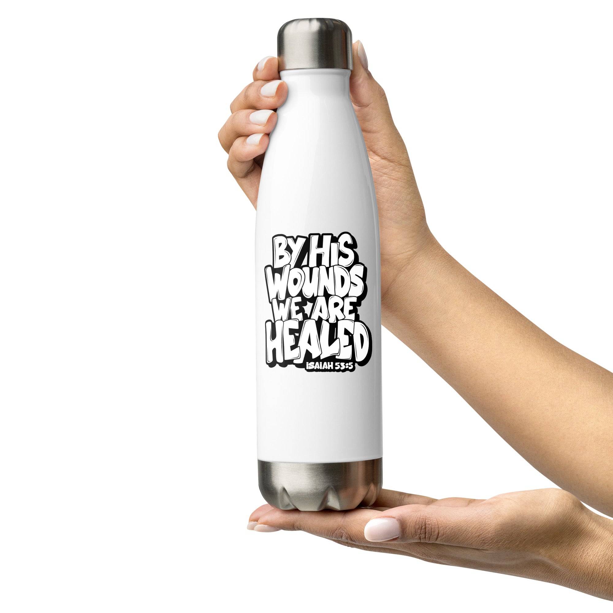Isaiah 53:5 Insulated Stainless Steel Water Bottle – Faith & Recovery on the Go