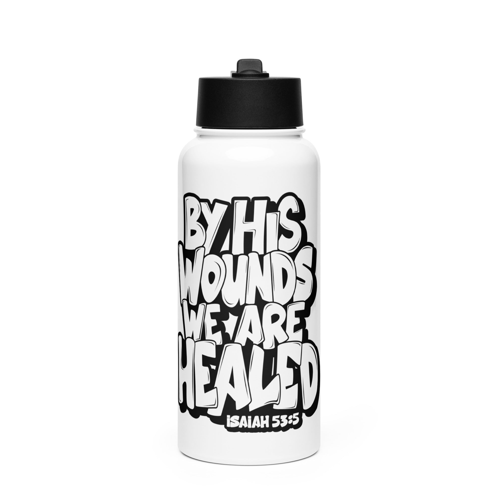 Isaiah 53:5 Inspirational Stainless Steel Water Bottle – Hydrate & Support Recovery