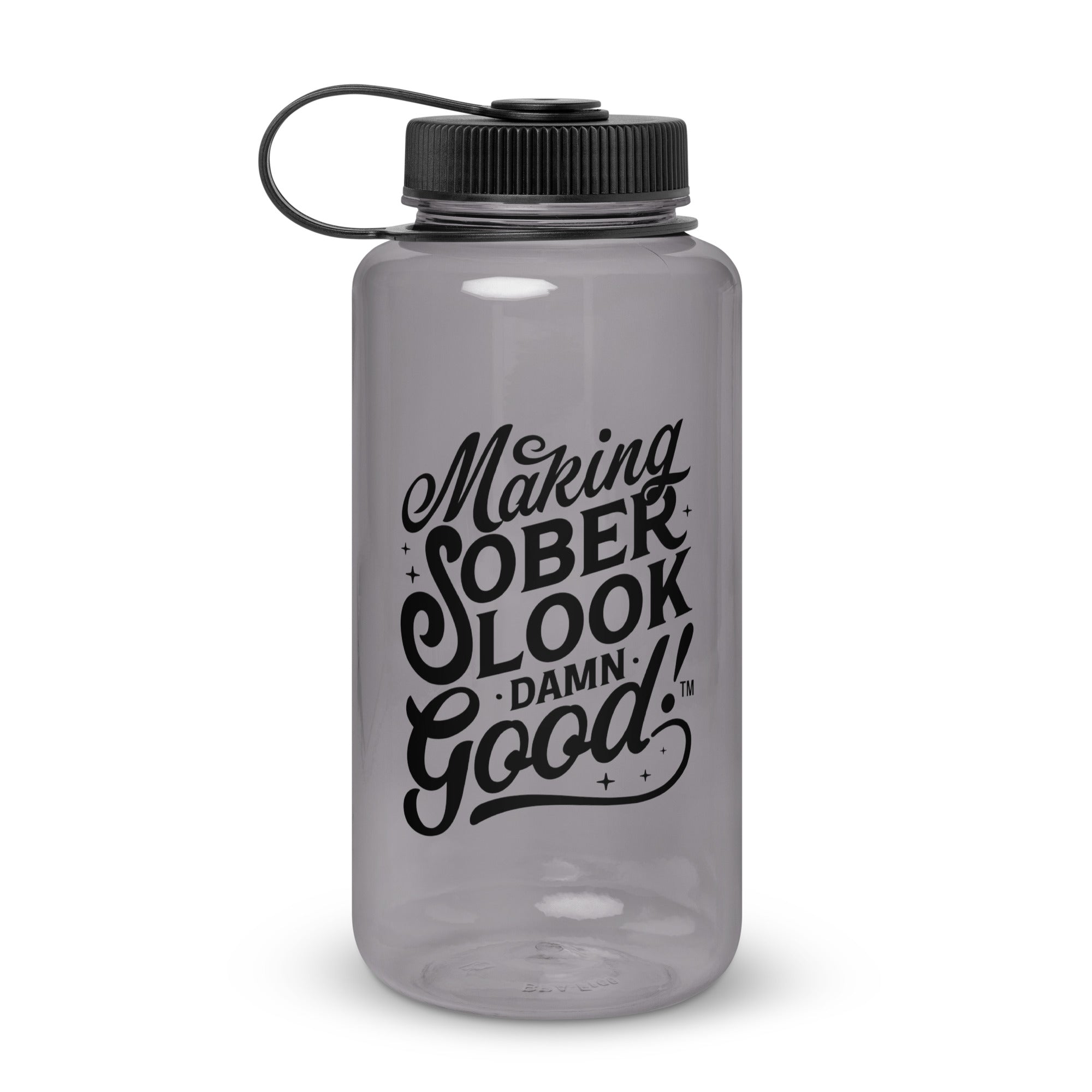 Making Sober Look Damn Good Plastic Water Bottle
