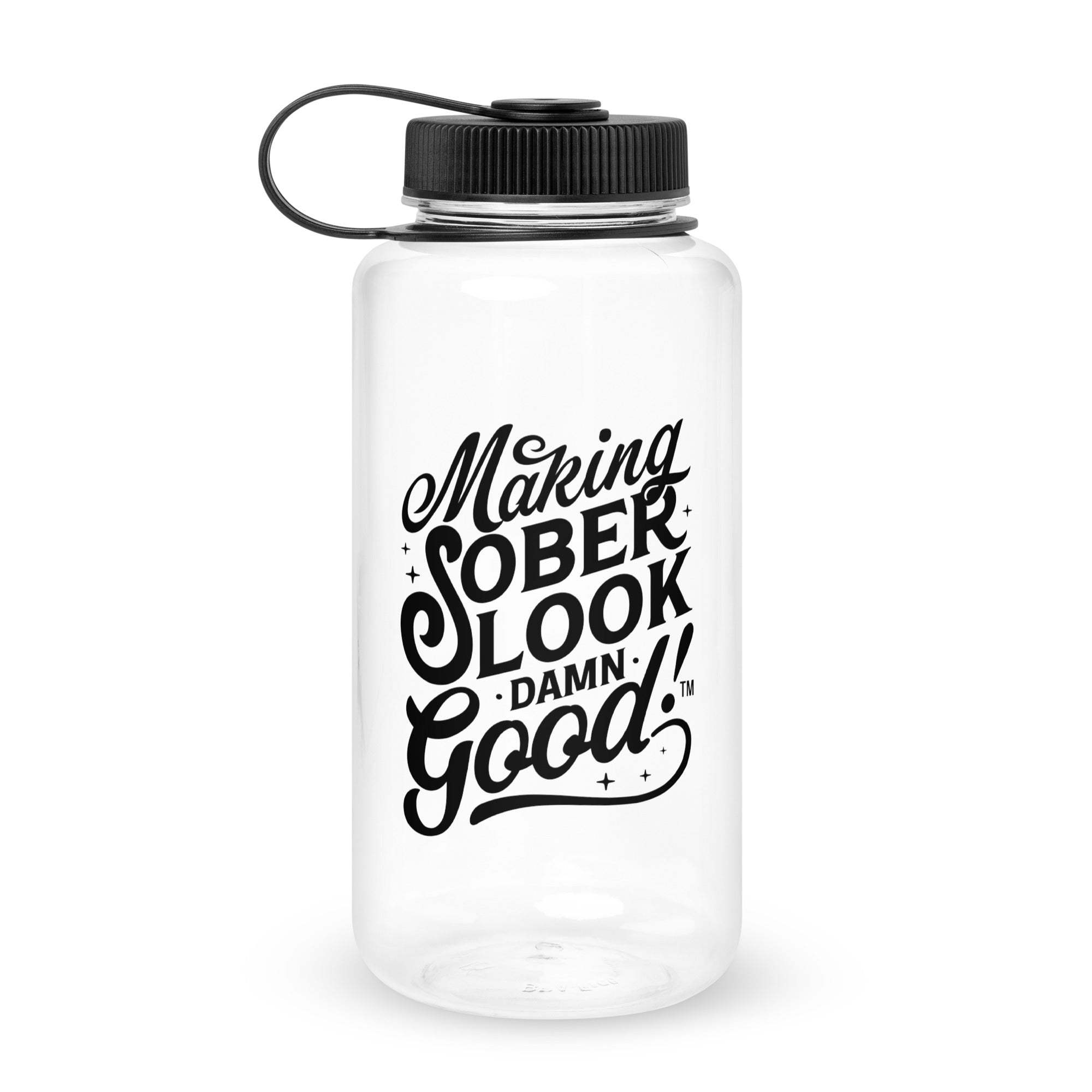Making Sober Look Damn Good Plastic Water Bottle
