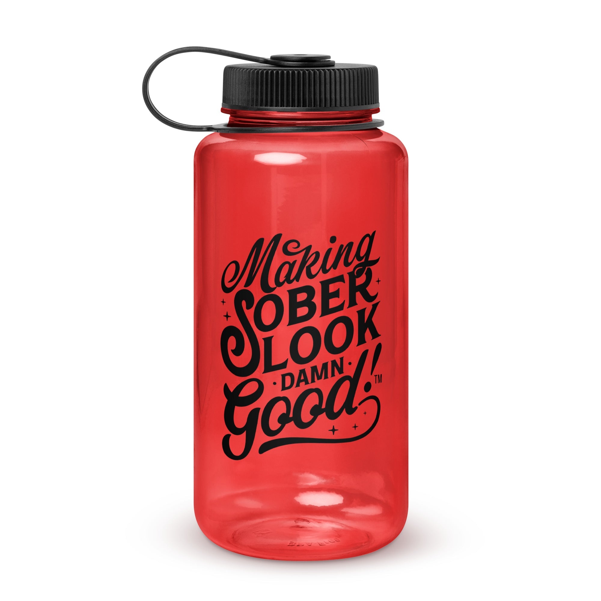 Making Sober Look Damn Good Plastic Water Bottle